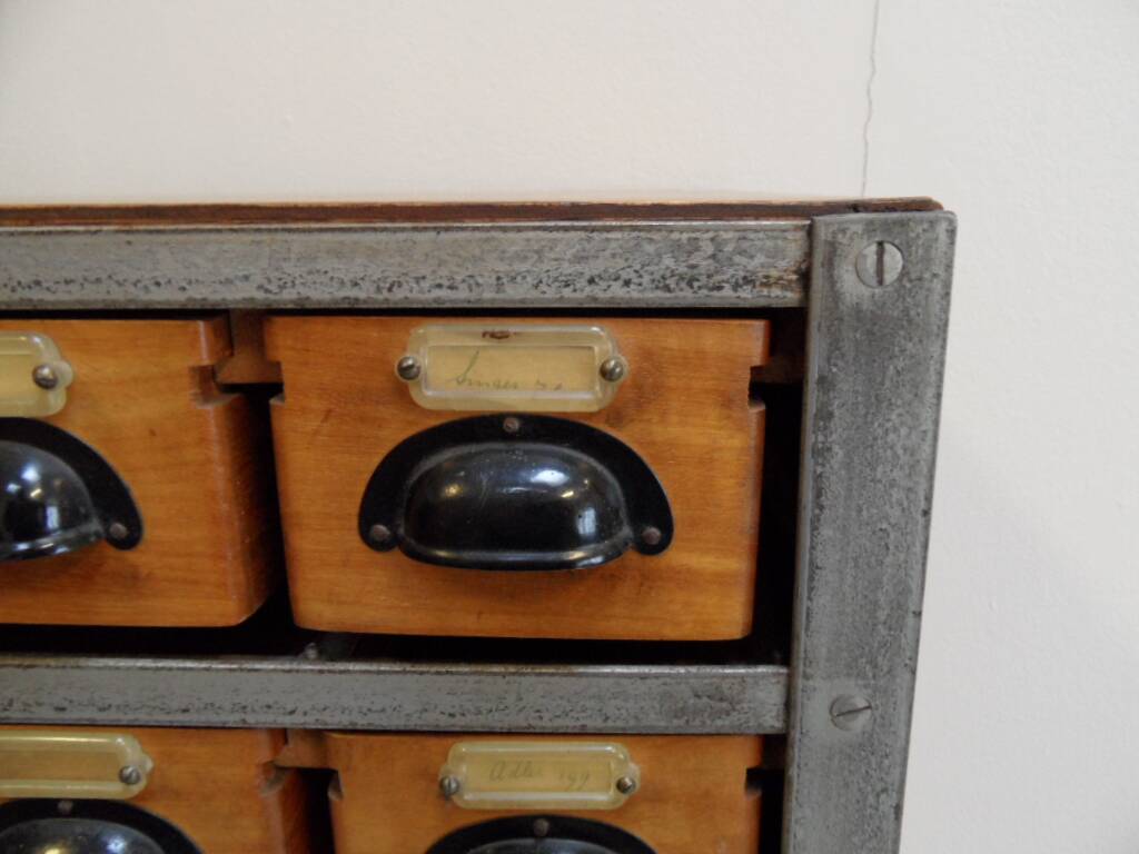 Vintage filing cabinet with 45 drawers
