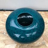 Ancien vase st clément ref 9058 céramique bleu vert made in france vintage
