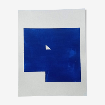 Peinture minimaliste bleu