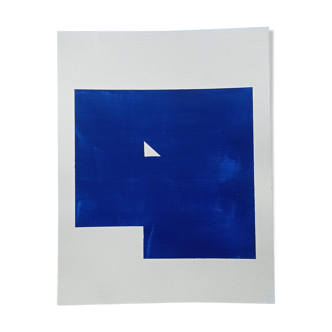 Peinture minimaliste bleu