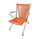 Vintage orange scoubidou child chair
