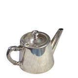Silver-plated metal teapot, France, Art Deco