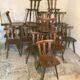 Lot of 20 brasserie-style bistro chairs 1960's