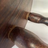 Brutalist wooden stool