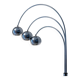 Sculptural Space Age Arco Floor Lamp, Chrome Metal, Three Lights, Reggiani