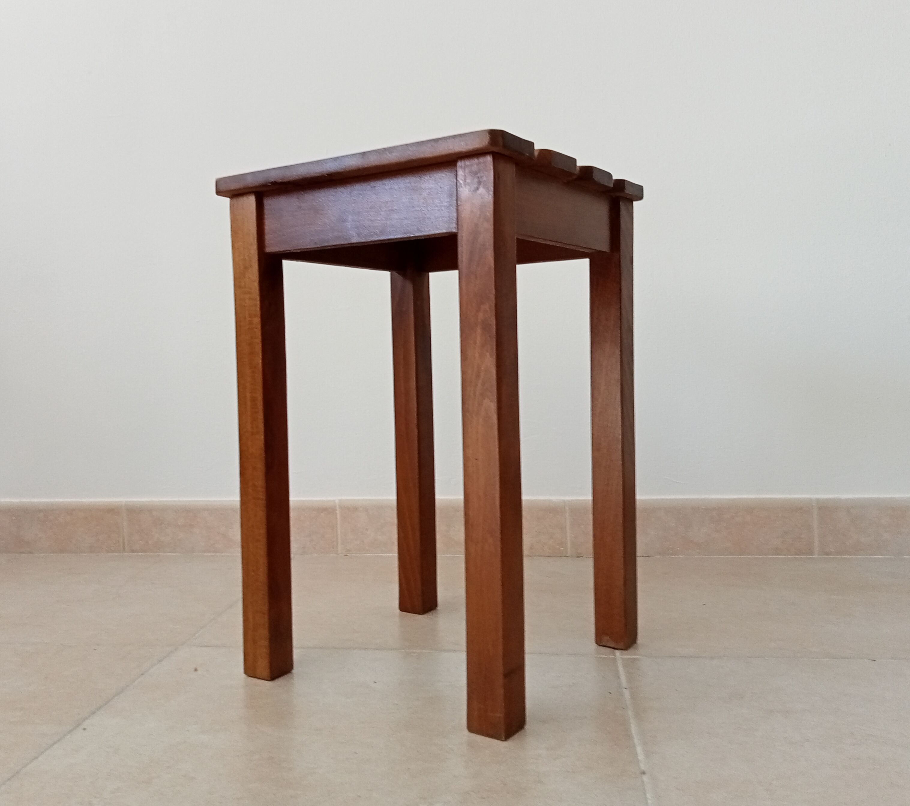 Vintage oak stool 70s/80s