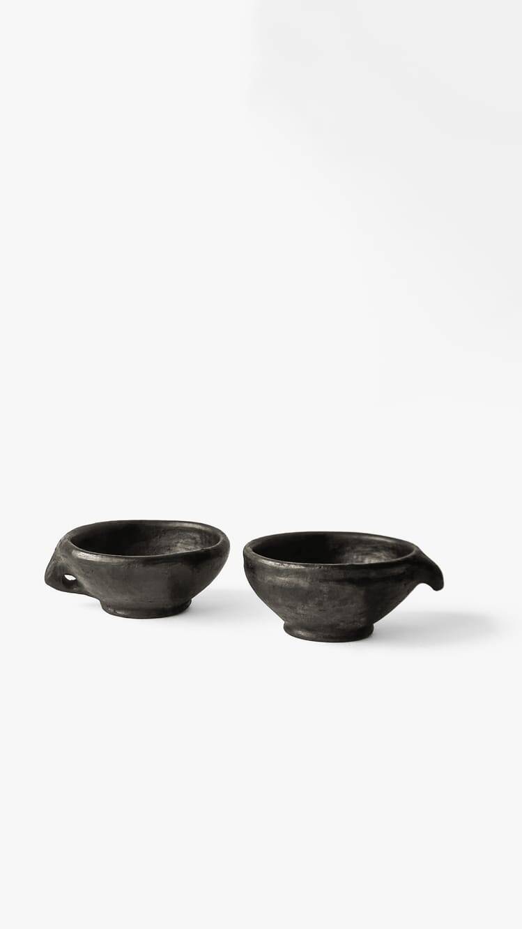 Duo of terracotta cups Kânâh — “Breath of Earth”