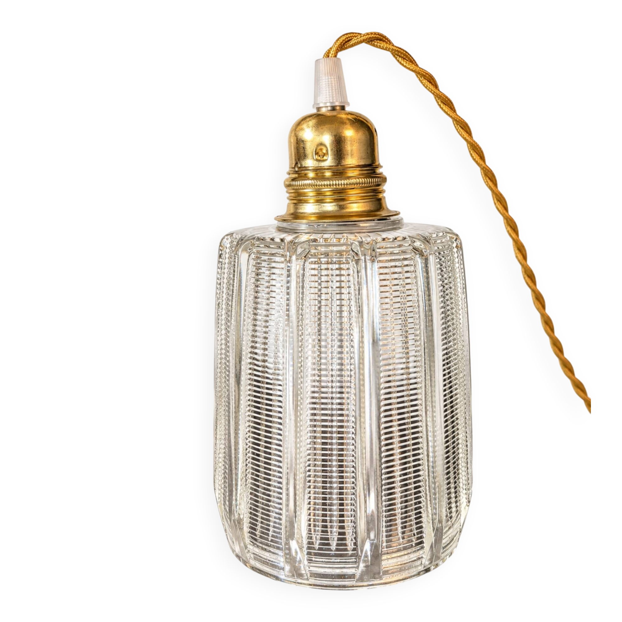 Thick glass lampshade – 1950s/60s