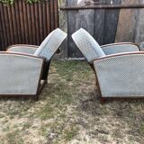 Duo de fauteuils club vintage