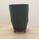 Fauteuil vert, design italien, années 1970, production : Italie
