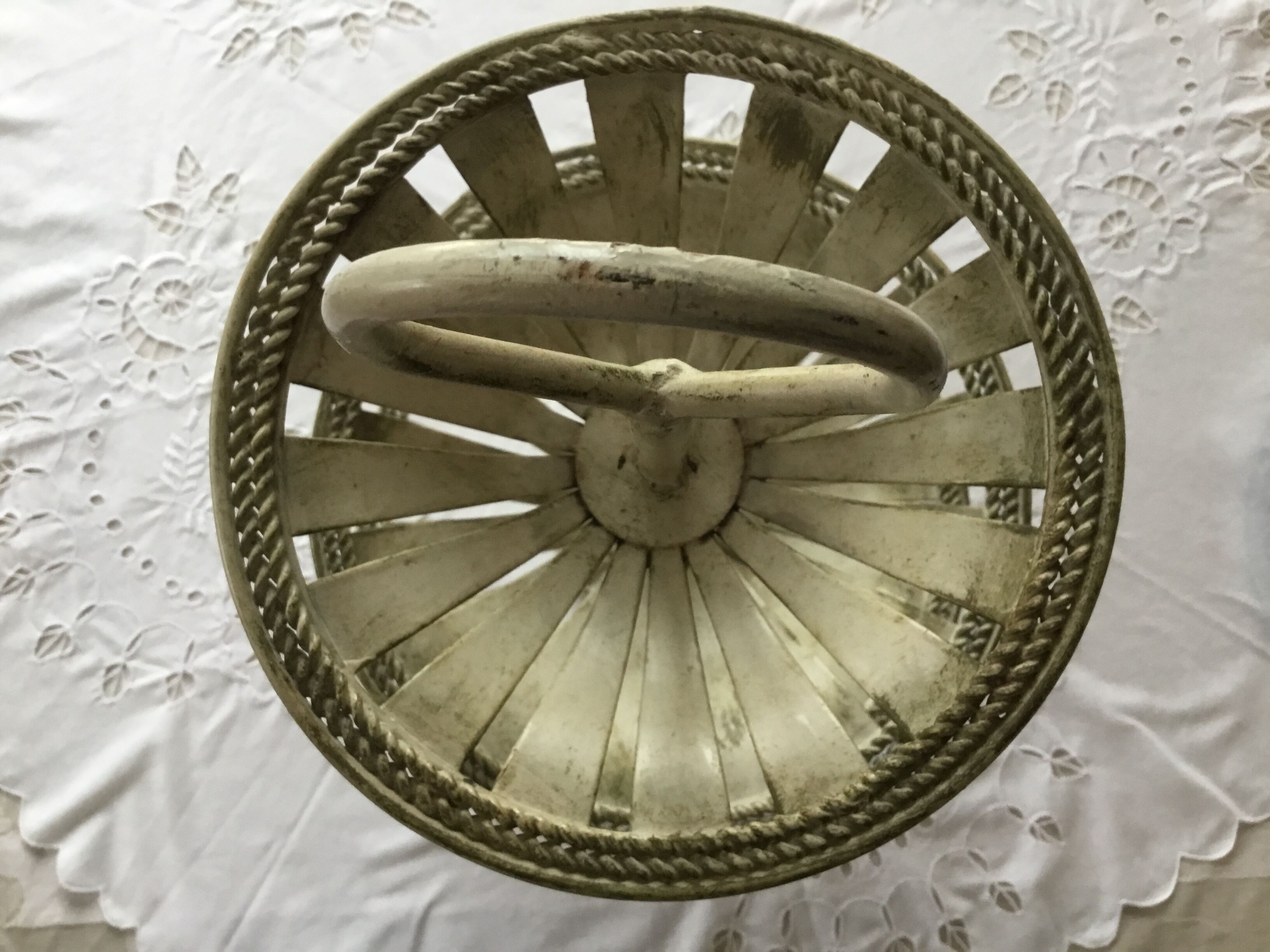 Servant painted iron fruit baskets