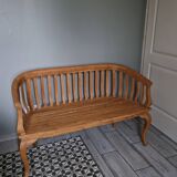 solid wood bench