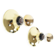 Set (2) of Petite Brass Disc sconces selected by Charlotte Perriand for Les