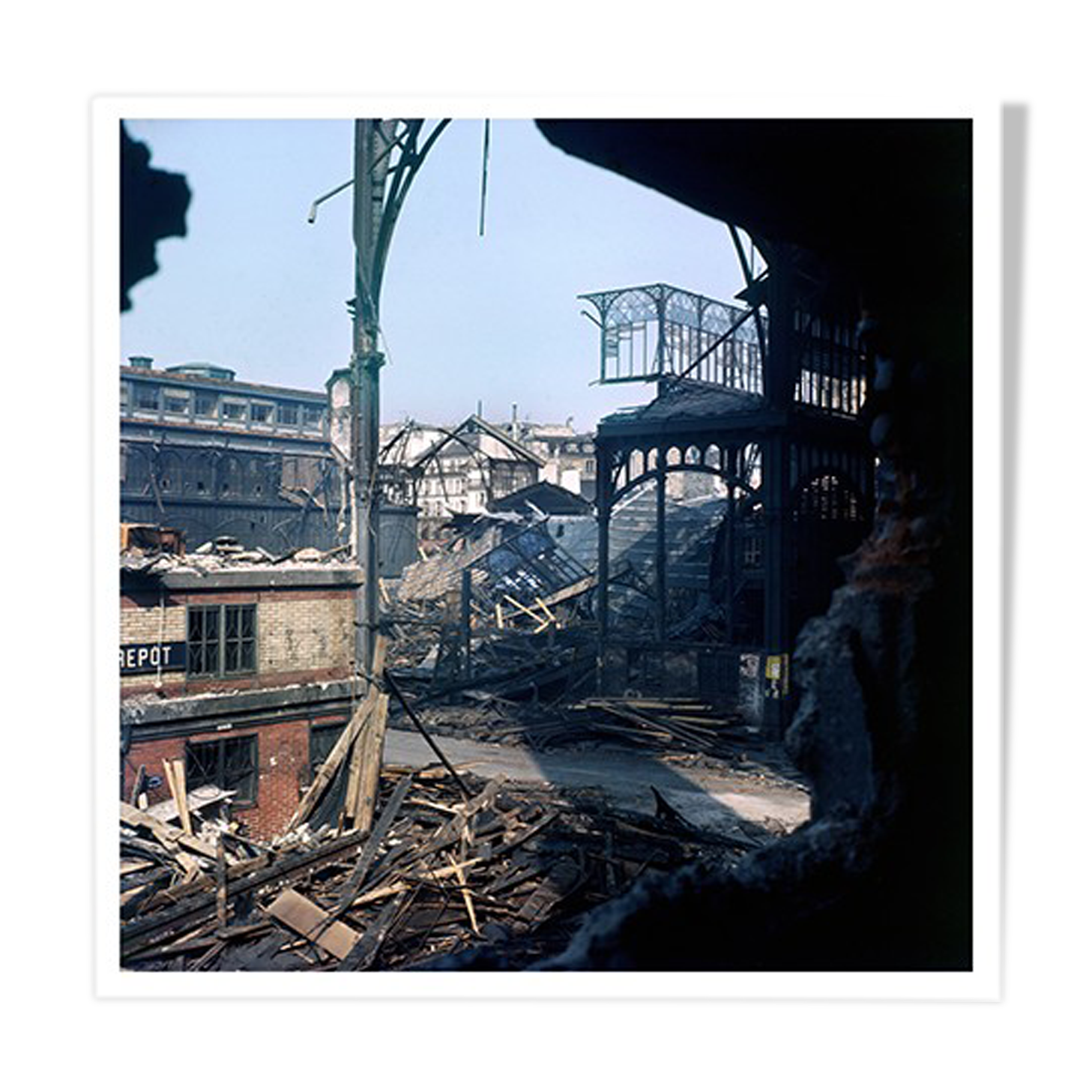 Photography destruction of the halls Paris 1972