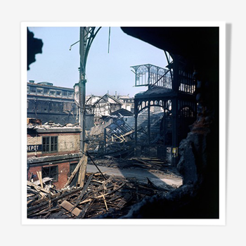 Photographie destruction des halles Paris 1972