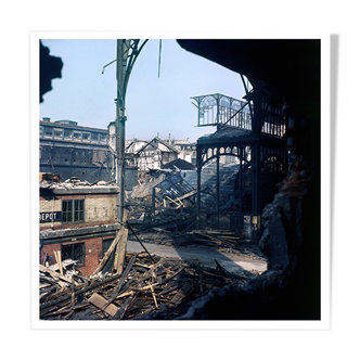 Photography destruction of the halls Paris 1972