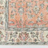 Red & Orange Floral Pattern Persian Rug, 119x200Cm