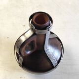 Vase / jug in solid wood and metal - mid 20th century