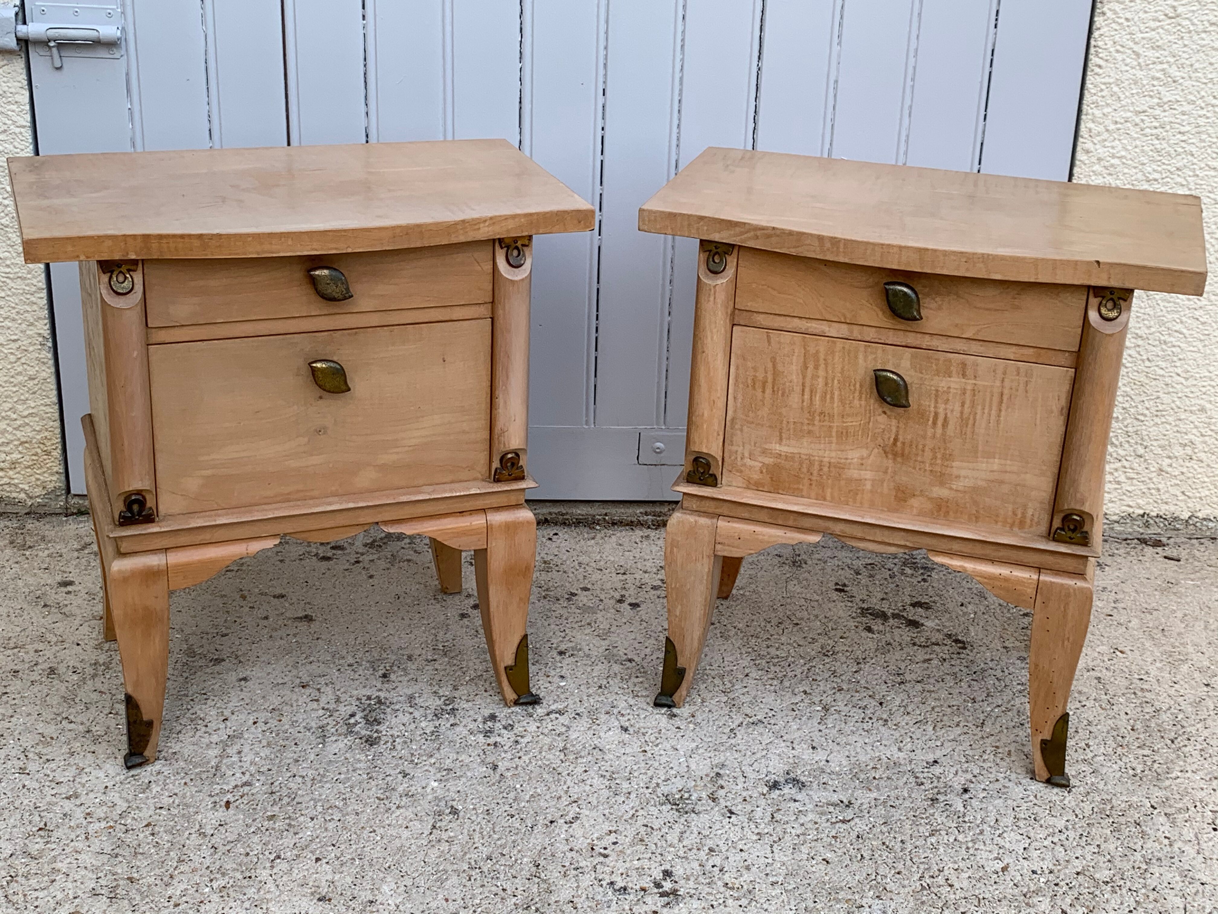 Pair of art deco bedsides