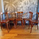 Set of 5 Gignez bistro chairs