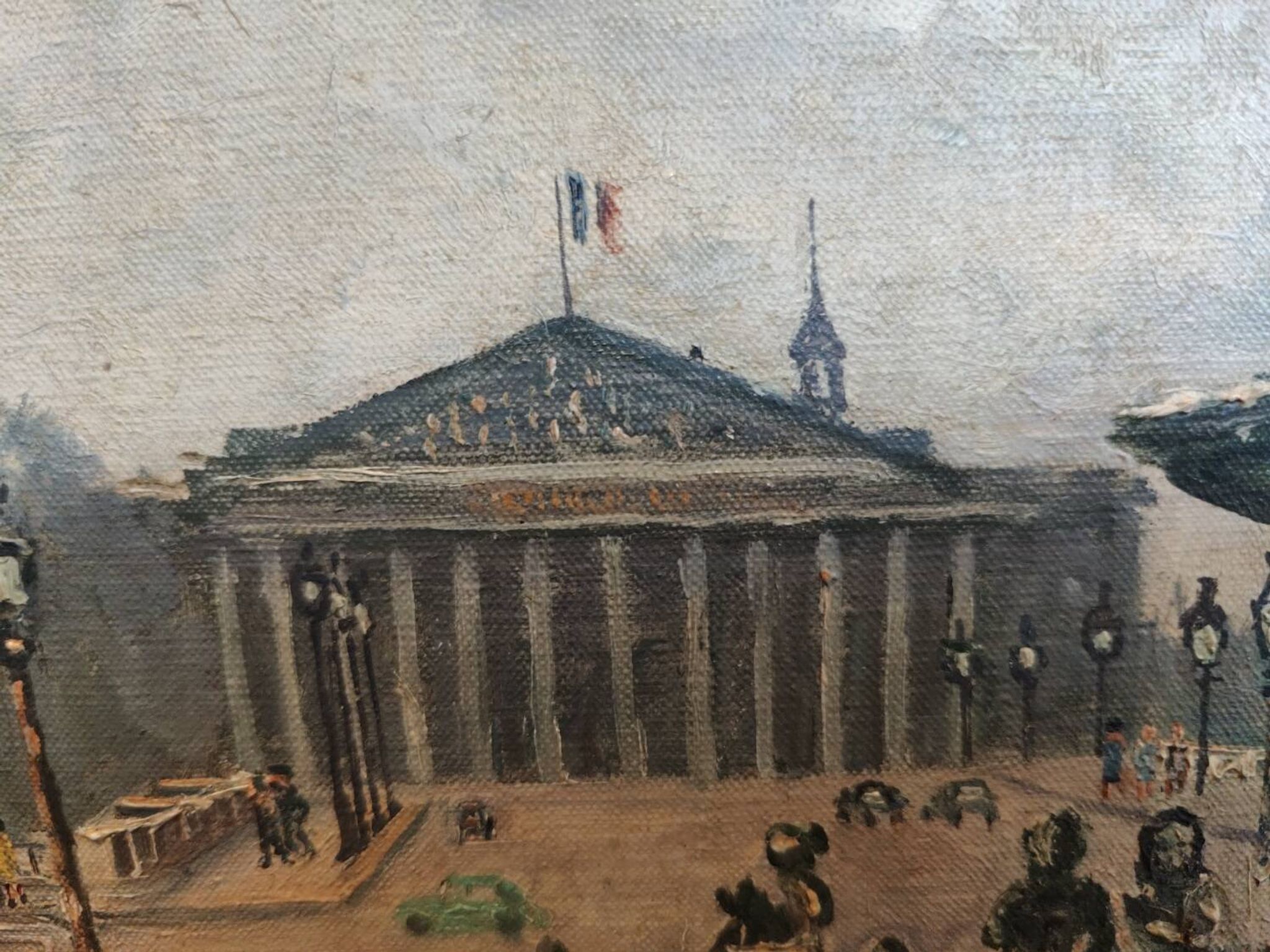 Adrien Raphaël Noulin oil on canvas Naïve/Paris, the Concorde.