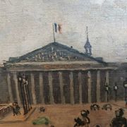 Adrien Raphaël Noulin oil on canvas Naïve/Paris, the Concorde.