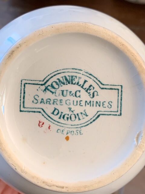 Coffee service or porcelain tea from Sarreguemines, 26 pieces