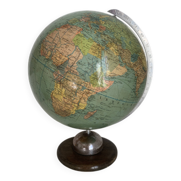 Vintage globe 1961 terrestrial Dietrich Reimer Berlin world map - 45 cm
