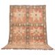 Peach Vintage Moroccan Rug 200 x 298 cm - Berber Wool Rug - Handmade Rug
