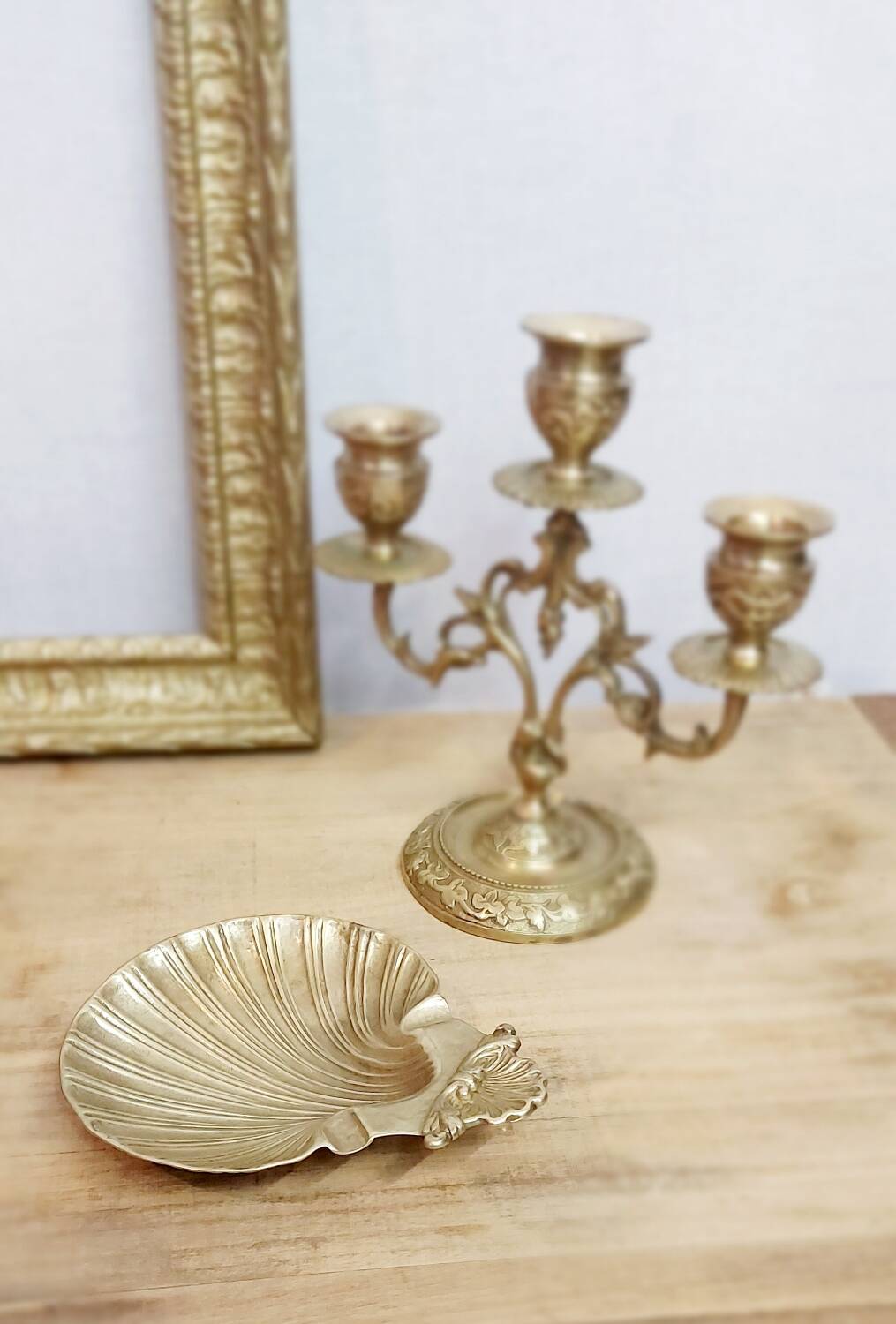 Brass candlestick / candelabra