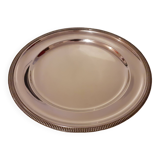 Large tray 35 cm in diameter in silver metal / DF hallmark and 24 g