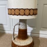 XL floor lamp by Hustadt Leuchten, studio ceramic, 1970s, mid-century, vintage, brutalist, fat lava