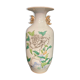 Grey peony porcelain vase signed early 20th century, China