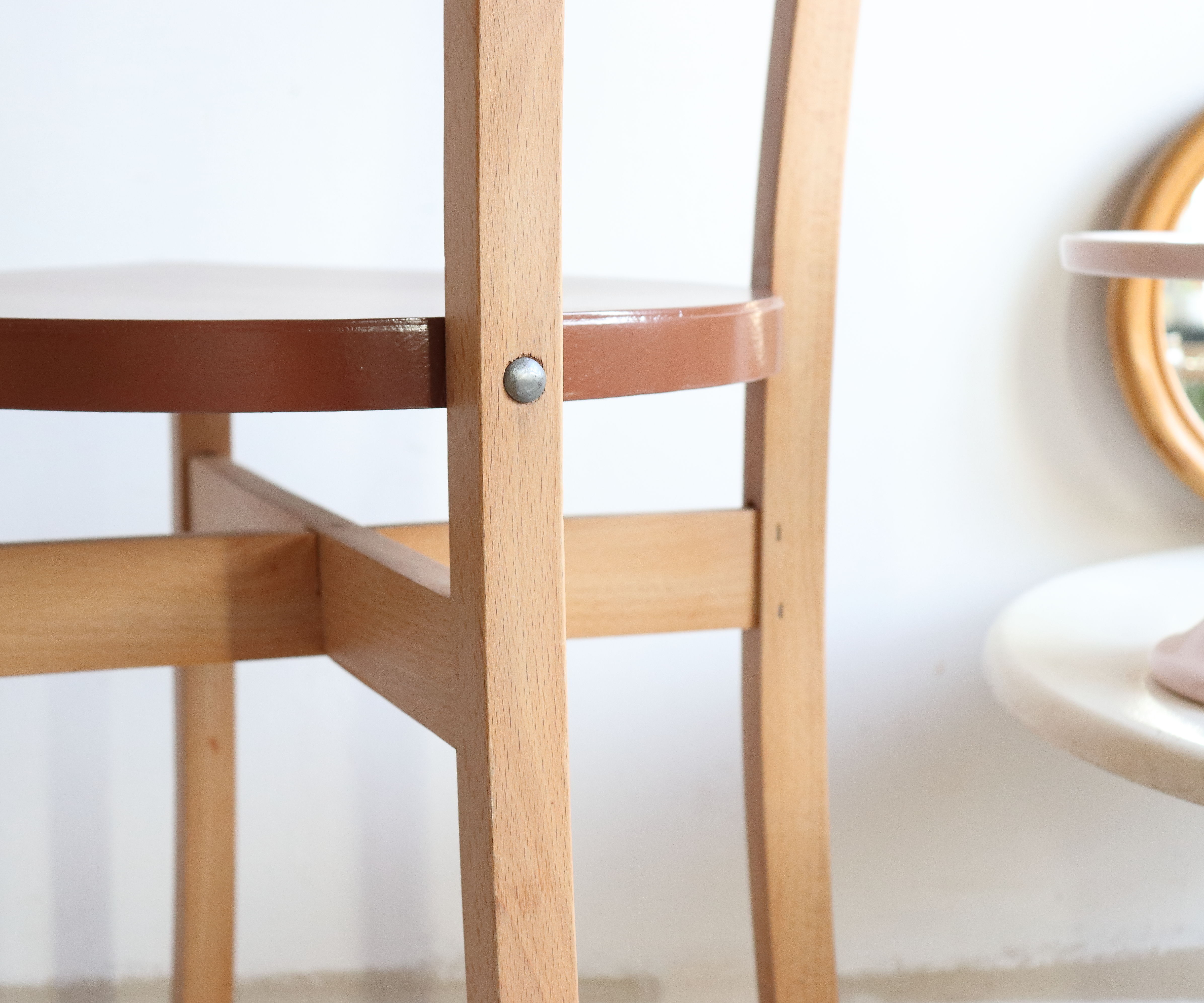 Vintage wooden bistro chair