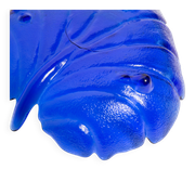 Decorative deep blue glass leaf plate, Italy, 1960s.