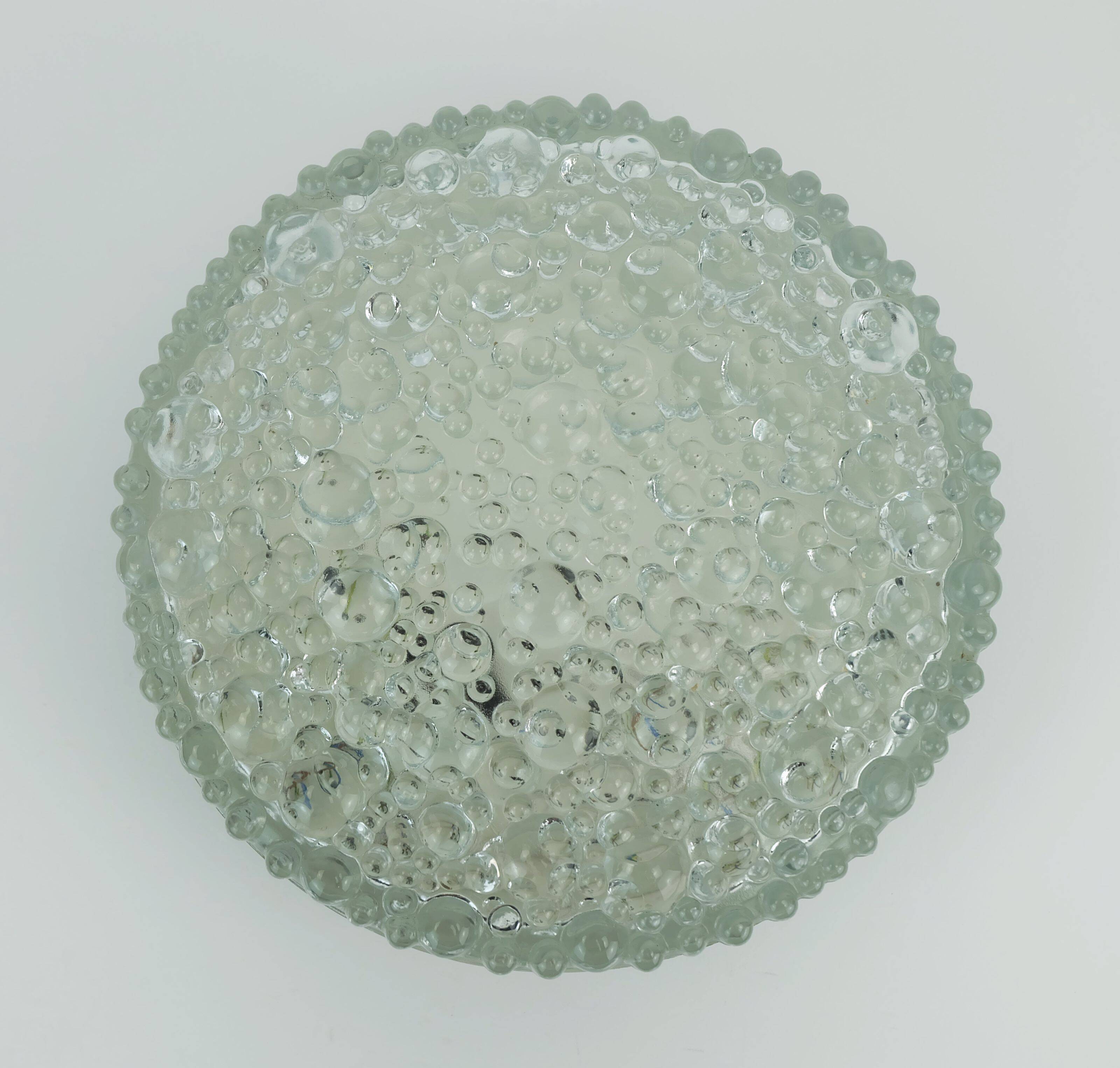 No. 1 of 2- staff ceiling lamp or wall lamp model a 226 bubble glass 60s70s