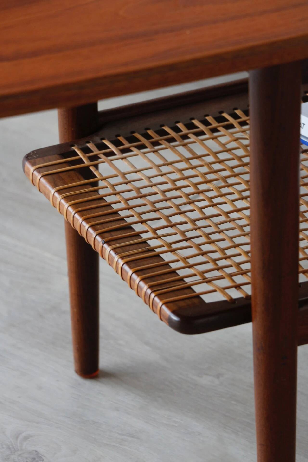 Table basse danoise double plateau en teck 1960