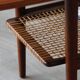 Table basse danoise double plateau en teck 1960