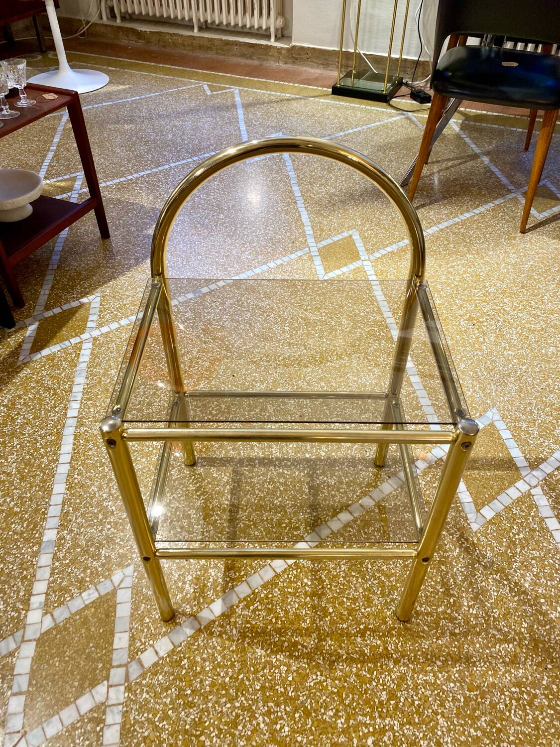 Table de nuit/bout de canapé Hollywood Regency