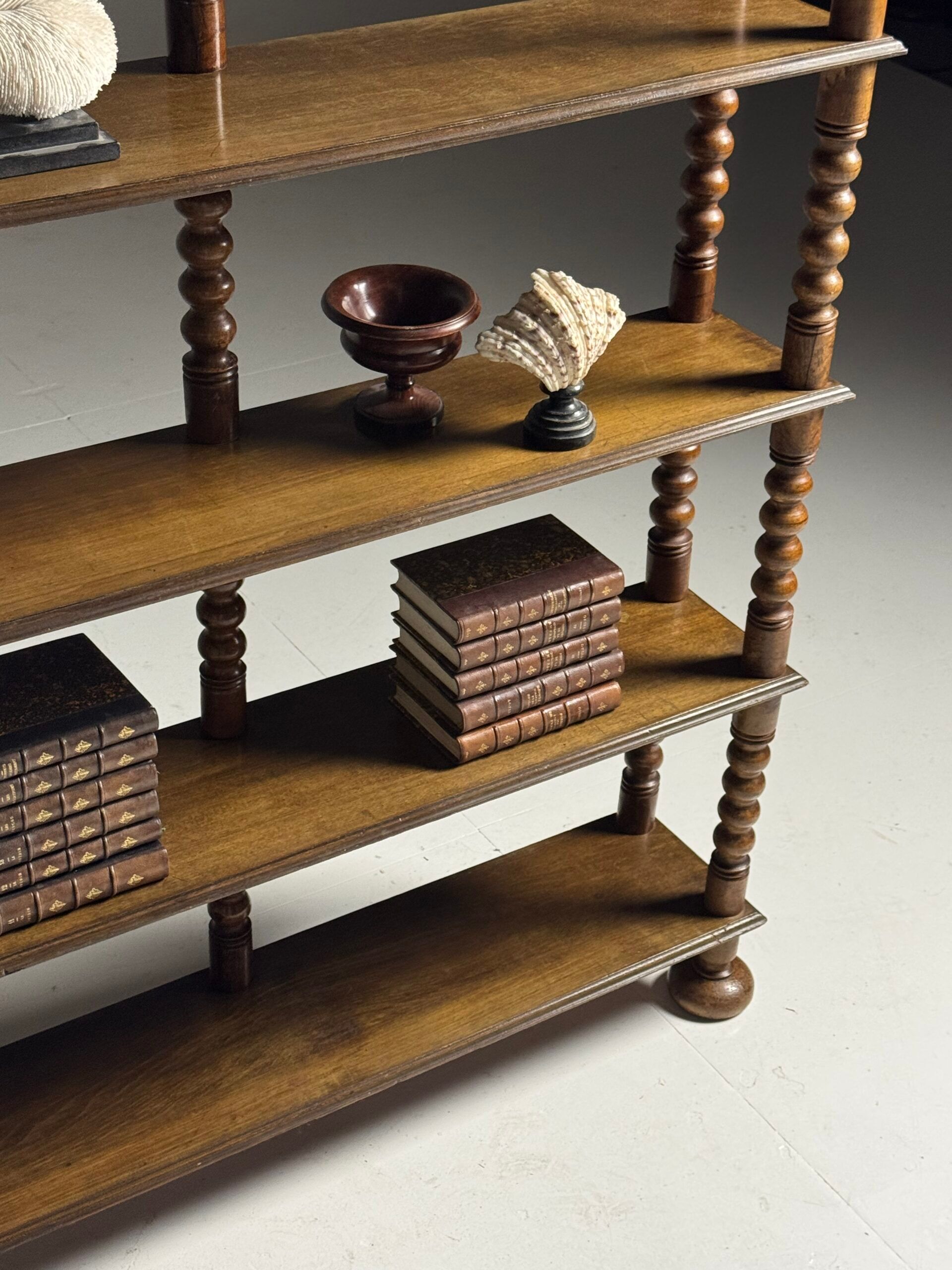 Bobbin bookcase French antique