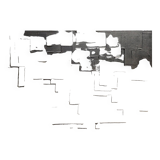 Tableau peinture abstraite monochrome minimaliste noir