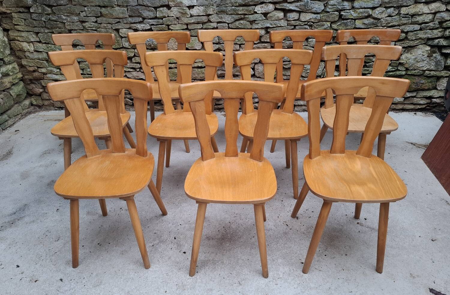 Set of 12 bistro chairs