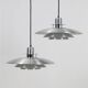 Set of 2 Belid pendant lamps / Danish modern design / aluminium / 1980s / Primus