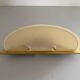 Pair of brass and glass wall lights from the Spage era, 1980, Germany.