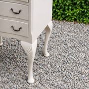 Pair of renovated antique bedside tables – Ivory from Orfèvres Libéron – 3 drawers