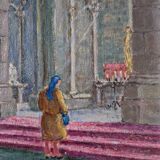 Christian Xapella (1927-2021) - Oil on canvas - Saint Nazaire Cathedral