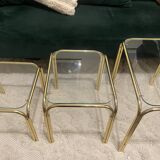 Golden brass nesting tables