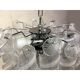 Transparent and white “ricci” murano glass chandelier d50