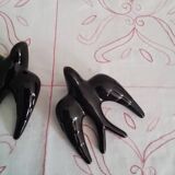 Set of two ceramic swallows