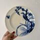 Set of 6 flat ironstone plates - Japanese Model 2 from Longwy